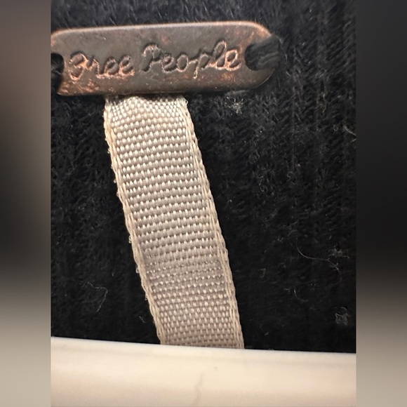 Free People Beach Bound Plunge Black Sleeveless Top - Picture 5 of 7